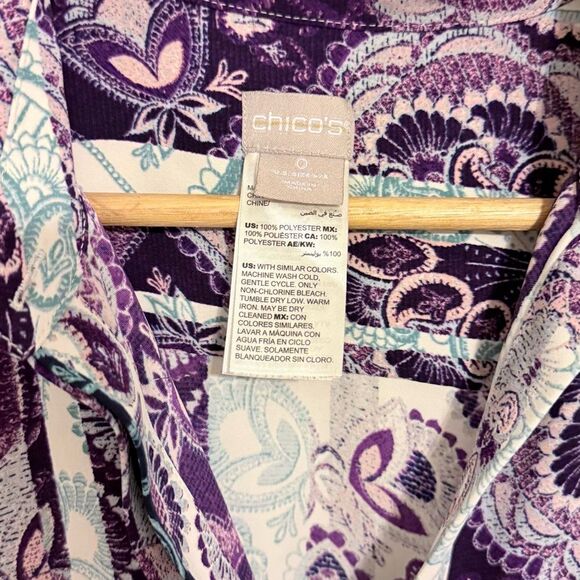 Chico's Multicolor Button Down Shirt - Picture 4 of 4